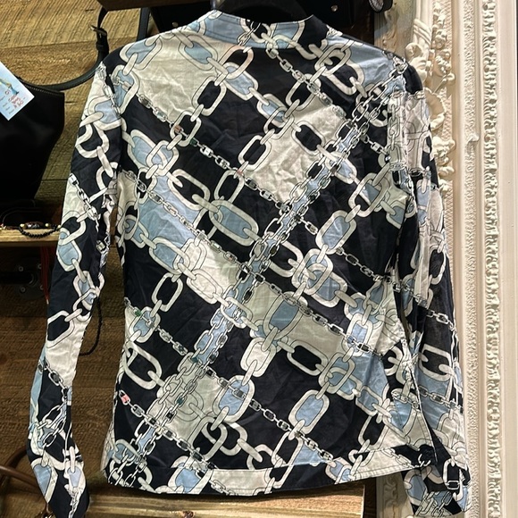 TORY BURCH Chains Sequins Long Sleeves Tunic Top.Size 4 - Picture 7 of 9